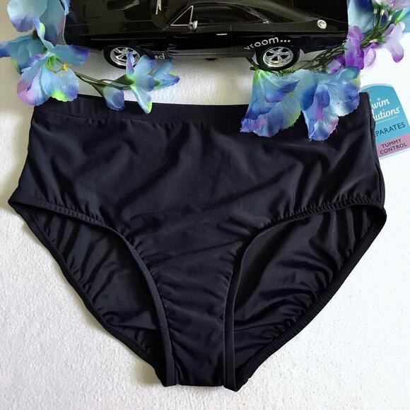 Swim Solutions NWT Navy Blue Swim Bottom Women 14 - Picture 2 of 8